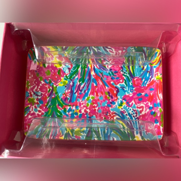 LILLY PULITZER TRINKET TRAY SET IN SEA FAN | SET OF 2 TRAYS | NEW IN BOX - Picture 6 of 9